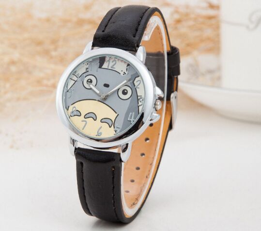 2017 Fashion Cartoon Watch Women Totoro Pattern Quartz Watches Ladies Kids Casual Dress Wristwatches Clock Gift 10pcs/lot