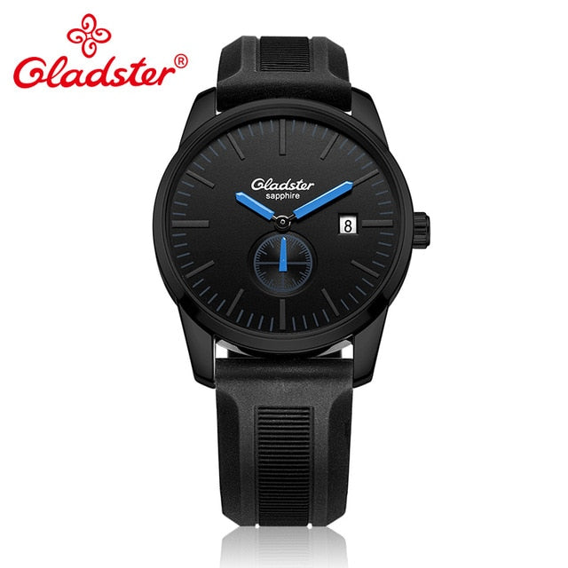 Gladster Luxury Sports Calendar Silicone Male Watch Quartz Japan MIYOTA GP11-3H