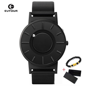 2020 Fashion Magnetic Ball Show Watch Men Luxury EUTOUR Waterproof Mens WristWatches Nylon Strap Quartz Watch erkek kol saati