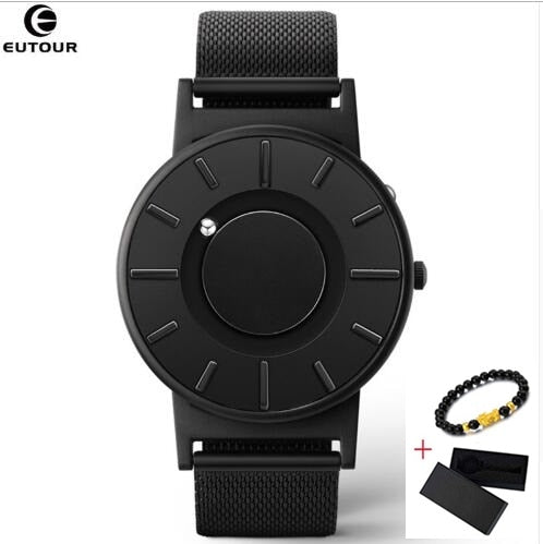 2020 Fashion Magnetic Ball Show Watch Men Luxury EUTOUR Waterproof Mens WristWatches Nylon Strap Quartz Watch erkek kol saati